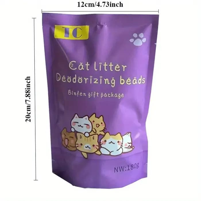 Ensemble de perles désodorisantes pour litière de chat