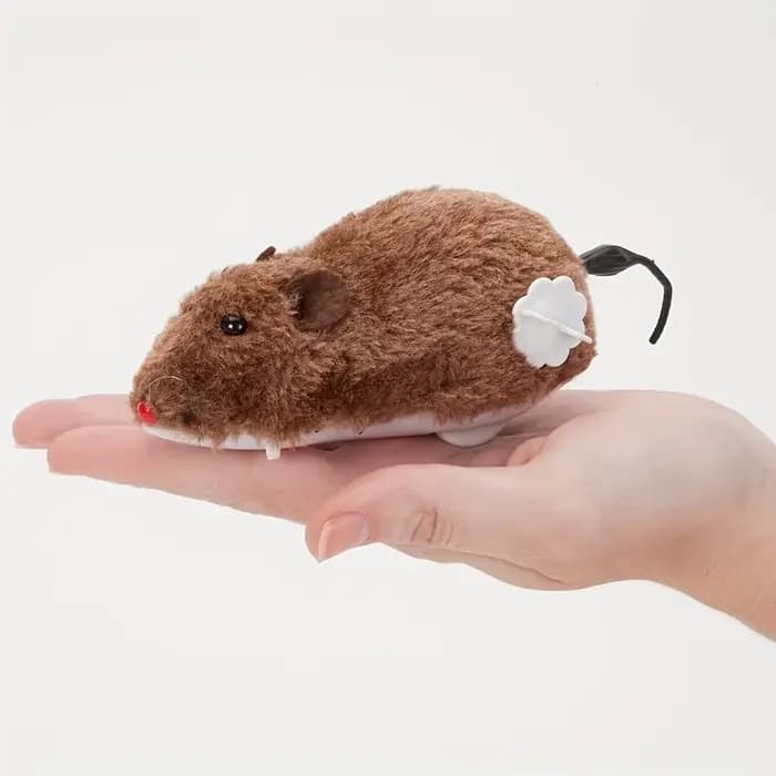 Jouet de souris à remonter en peluche amusant et interactif, 1/5 pièces, pour chats, chiens et enfan