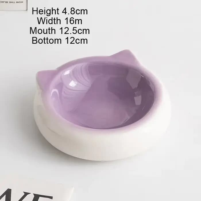 Bol en céramique pour chat en forme d'oreilles de chat mignonnes
