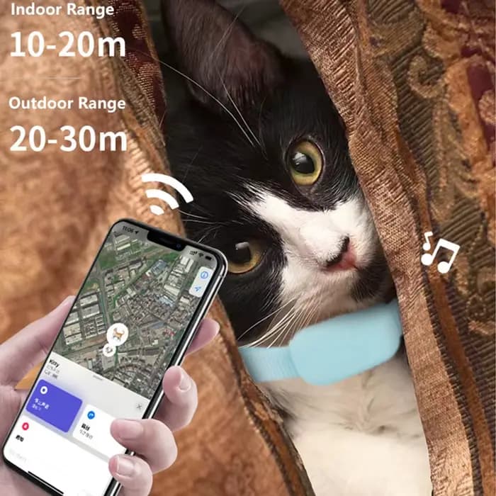 Nouveau collier de suivi GPS pour animaux de compagnie pour chats chiens Compatible iOS trouver mon appareil Anti-perte