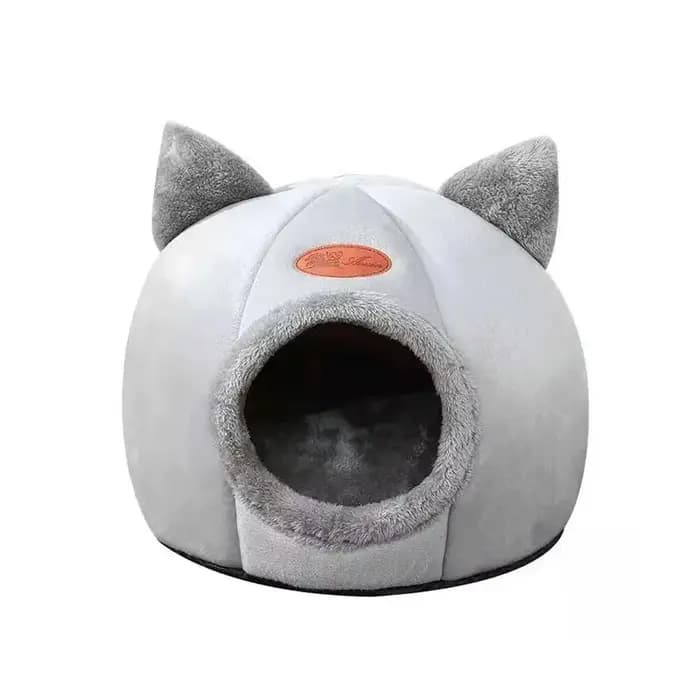 Nid de chat universel quatre saisons en forme de tête de chat