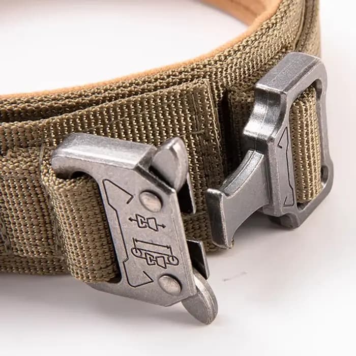 Ensemble de collier de chien durable réglable, laisse militaire pour animaux de compagnie, moyen et