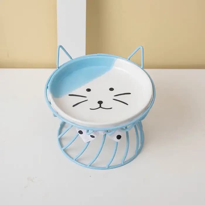 1 ensemble (1 support + 1 bol) de gamelles surélevées pour chat