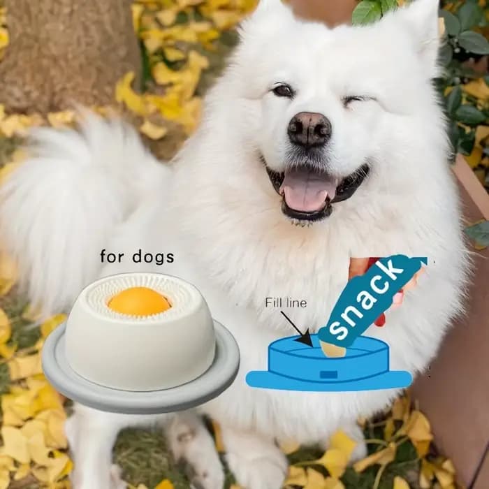 Plaque à lécher à mangeoire lente pour chats et chiens – Distributeur d'aliments humides