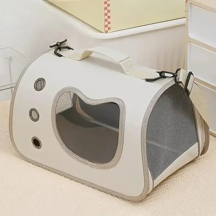 Sac de transport pour animaux de compagnie, sac de voyage pliable en maille respirante pour petits chats et chiots, fournitures de transport pour animaux de compagnie pour la marche en plein air