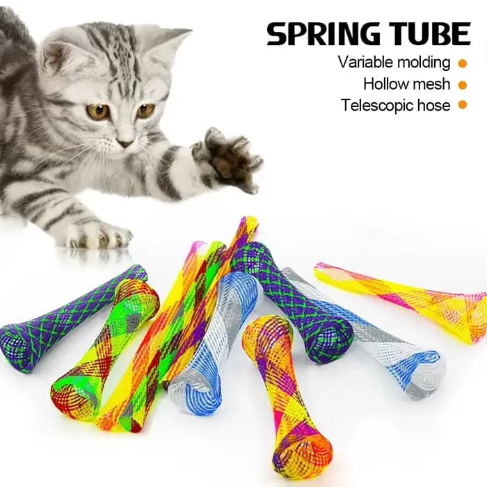 Tube télescopique coule en spirale flexible pour chat