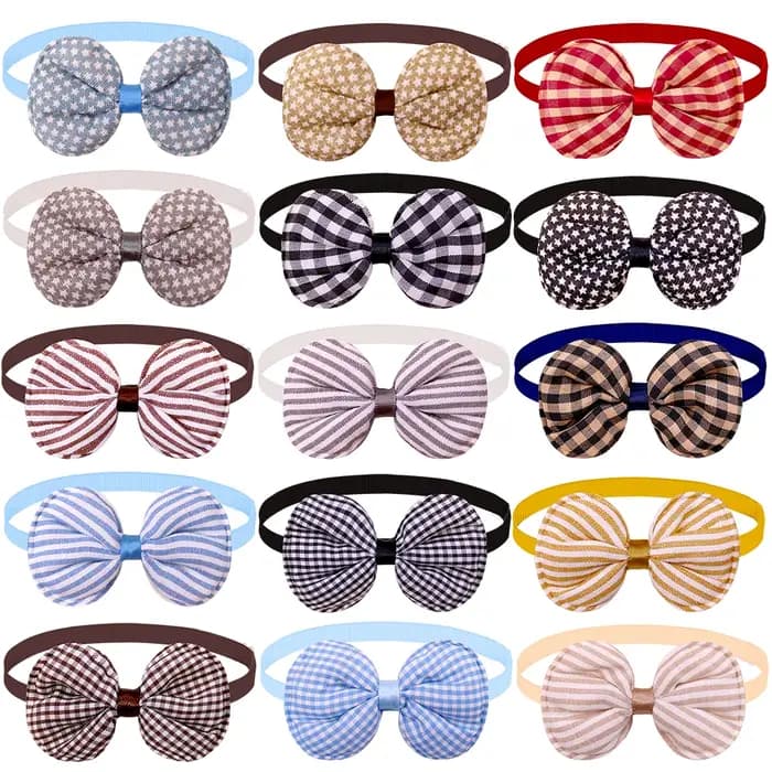 10 pièces nœud papillon chien fournitures pour animaux de compagnie mode