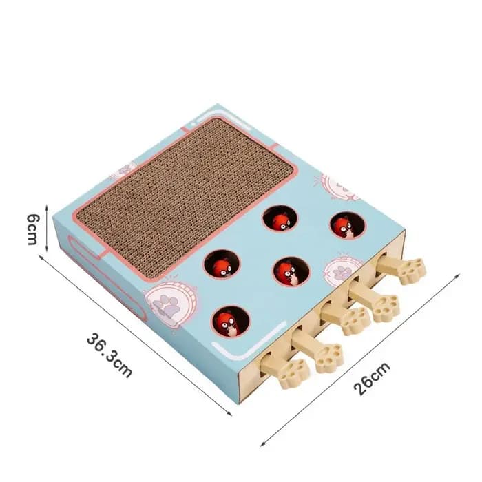 Boîte de jeu 3 en 1 pour chat : Jouet interactif Whack-a-Mole