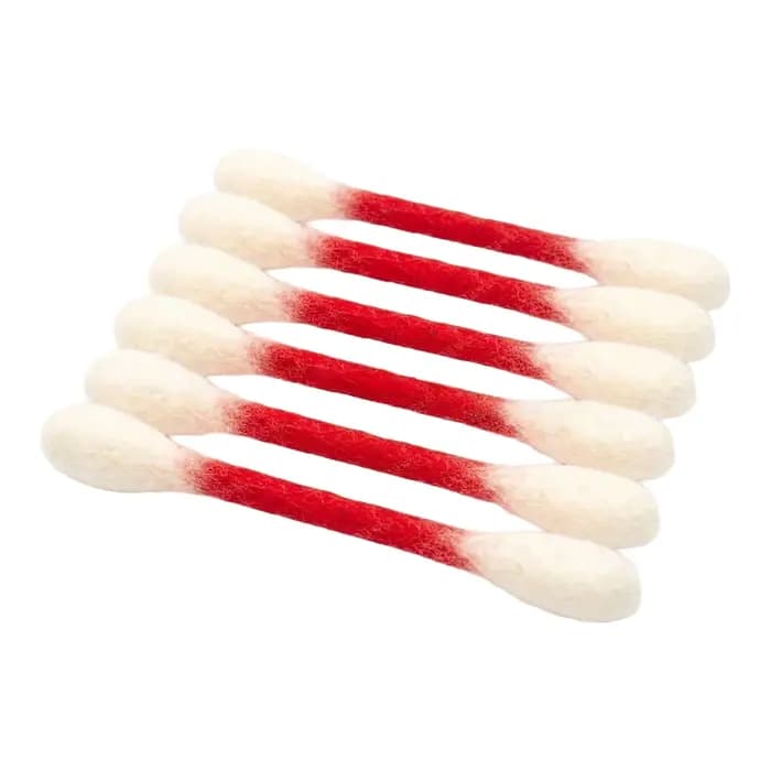Jouets pour chat en feutre de laine, 6 pièces, pour jeu en intérieur, forme de coton-tige surdimensionnée avec herbe à chat, jouet interactif pour chat, cadeau durable et sûr