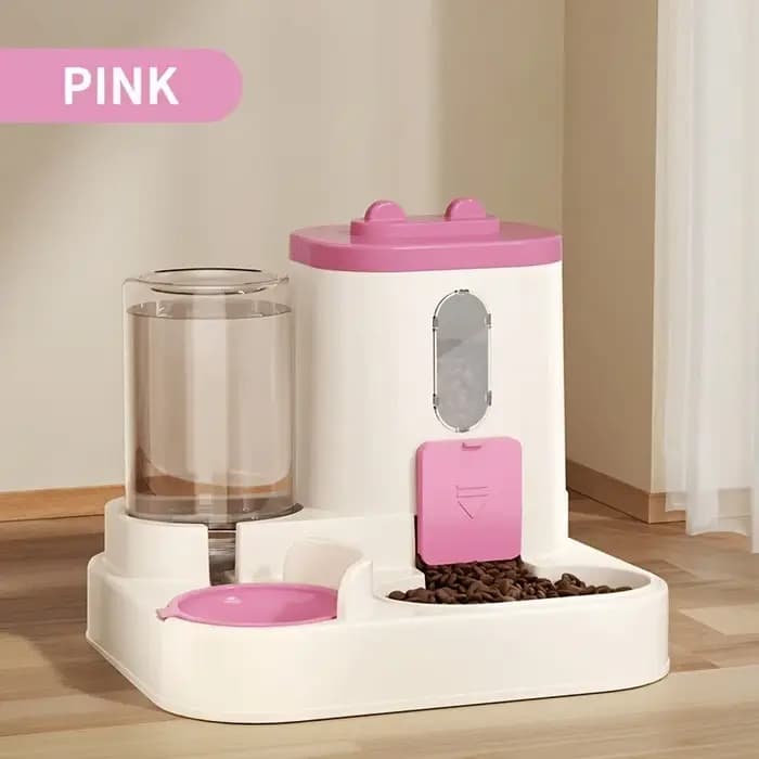 Distributeur d'eau et de nourriture pour chat 2 en 1