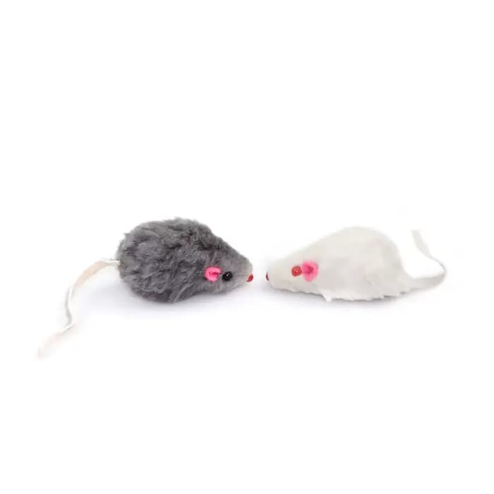 100 PC/Lot fourrure de lapin chat souris jouets animal de compagnie chaton jouant