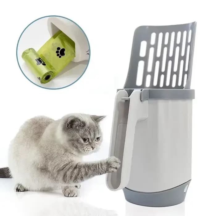 Pelle à litière pour chat avec sac de recharge