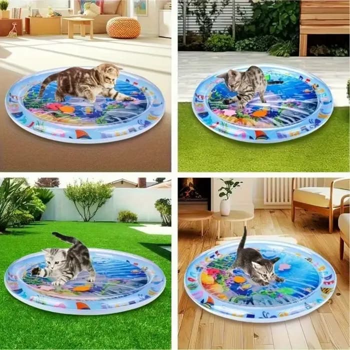 Tapis de jeu aquatique interactif pour chats et chiens - Jouet poisson flottant