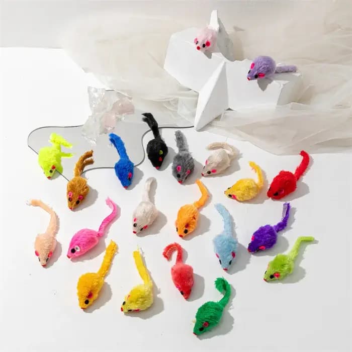 Jouets en fausse souris en polaire douce pour chat