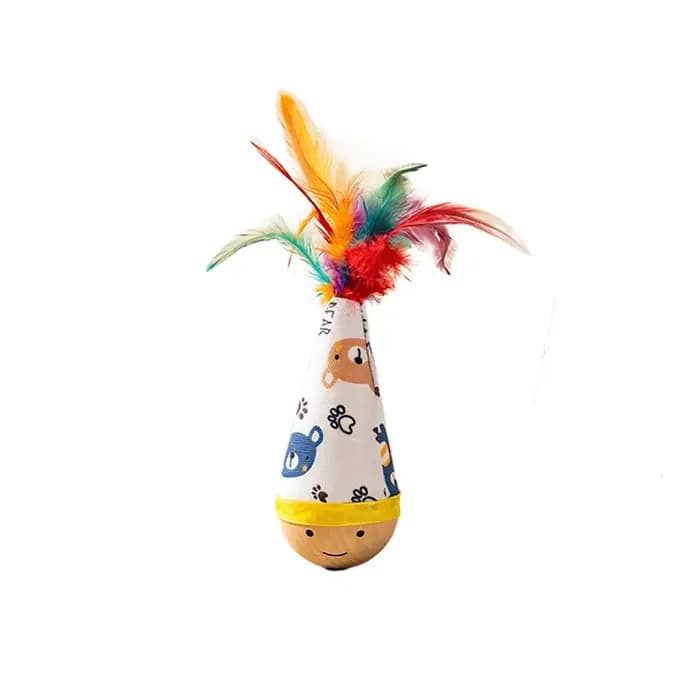 Jouets interactifs pour chat : Balle oscillante à motif de dessin animé